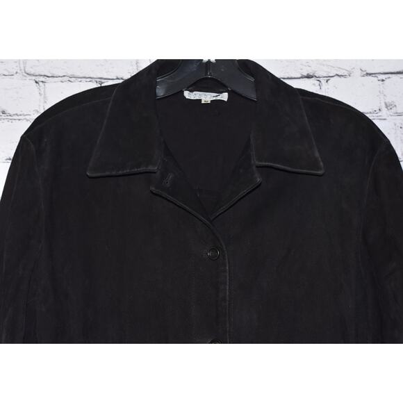 Barney's New York Black Suede Jacket Size M - Picture 3 of 6